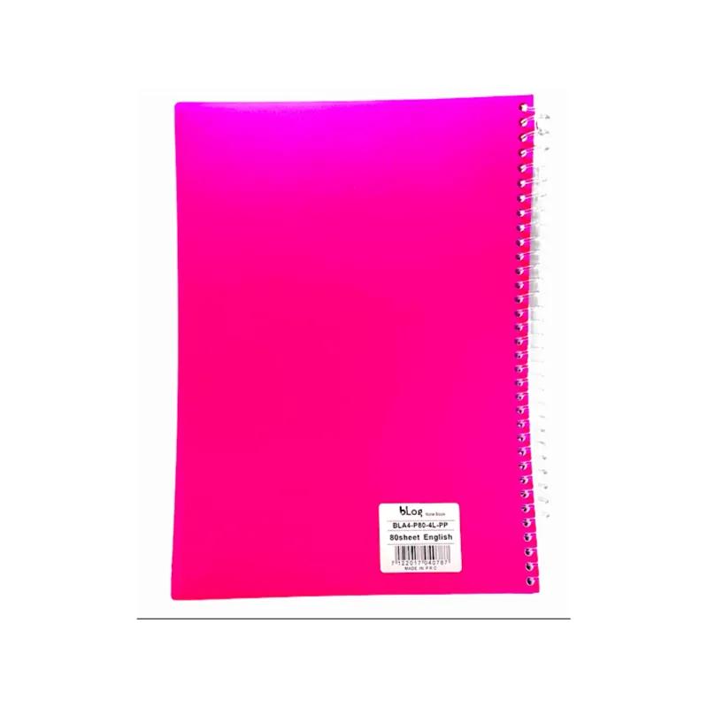 English Notebook From Blog, Size A4, 80 Sheets 4 Line, Pink - 3746