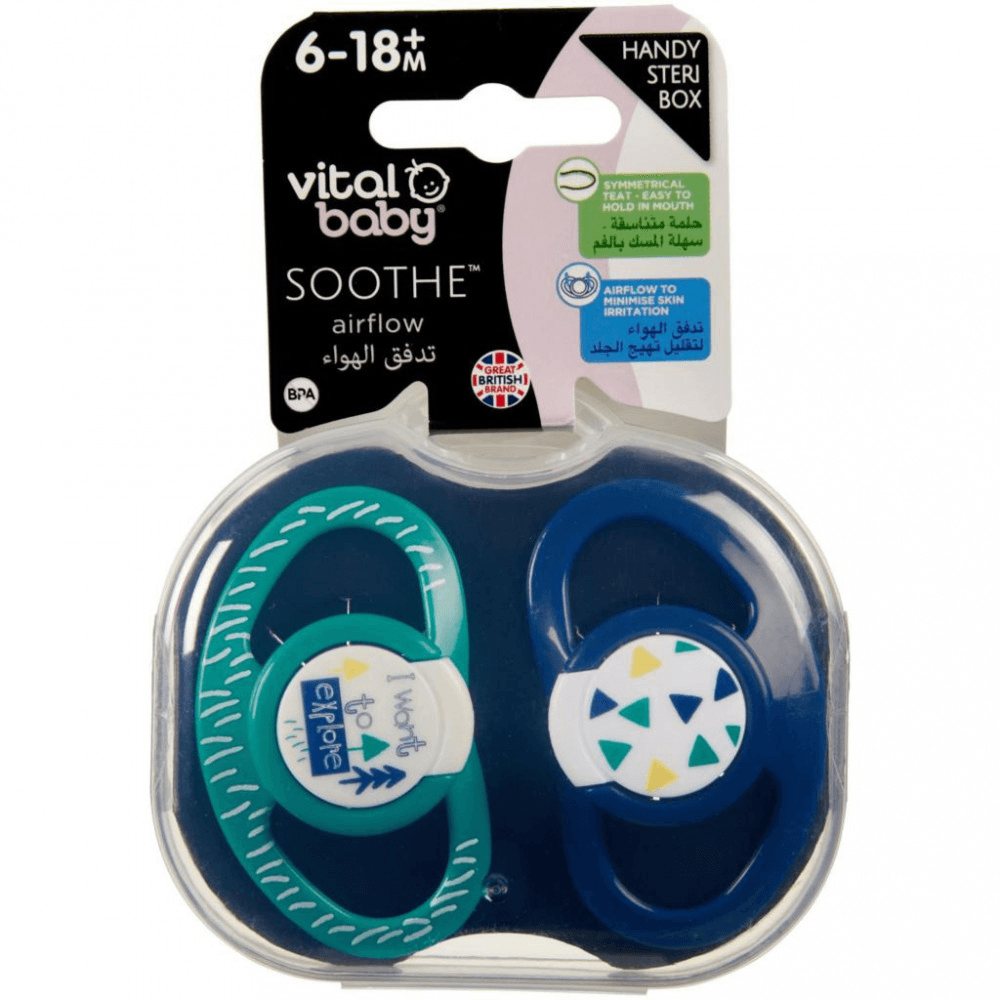 Vital Baby Soothe Airflow Soothers 6-18+ Months 2 pcs