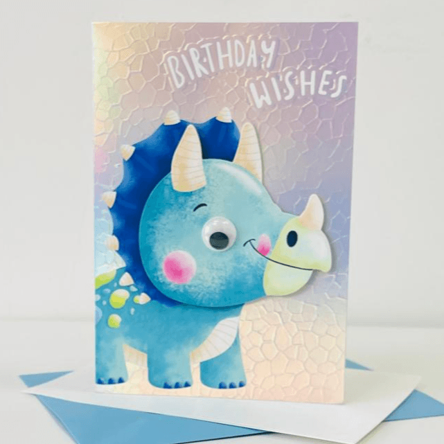 3D Rhinoceros Greeting Card