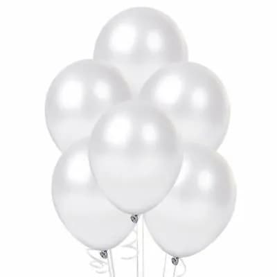 Metallic White Balloon