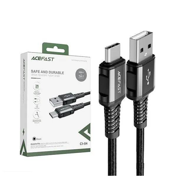 CABLE NYLONE USB-A TO USB-C 1.2M,3A-ACE FAST