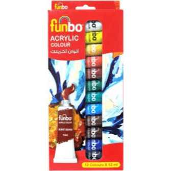 Funbo Acrylic Paint Colours Set Of 12 (Wcfb07)