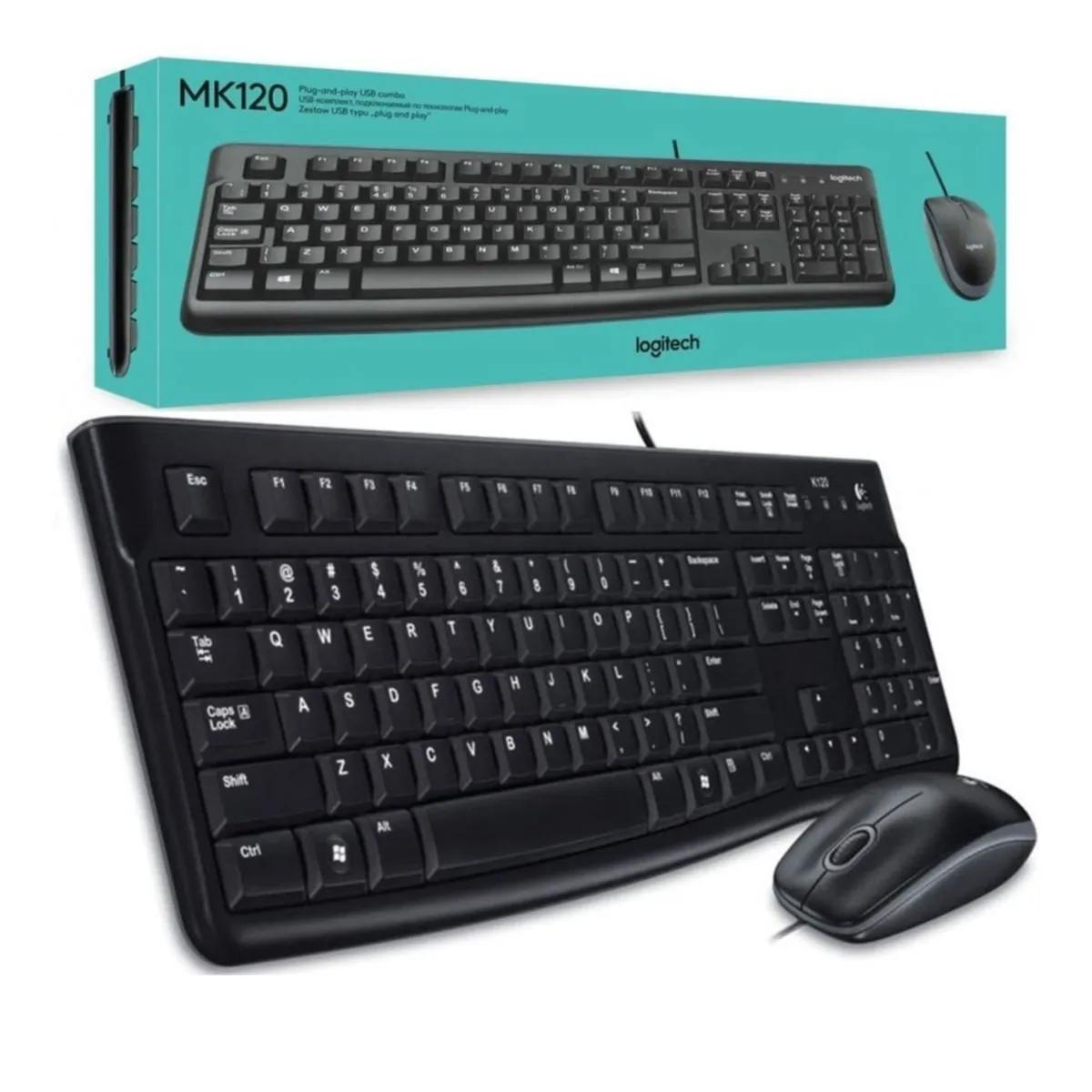 Logitech Mk120 USB Wired Keyboard And Mouse Combo