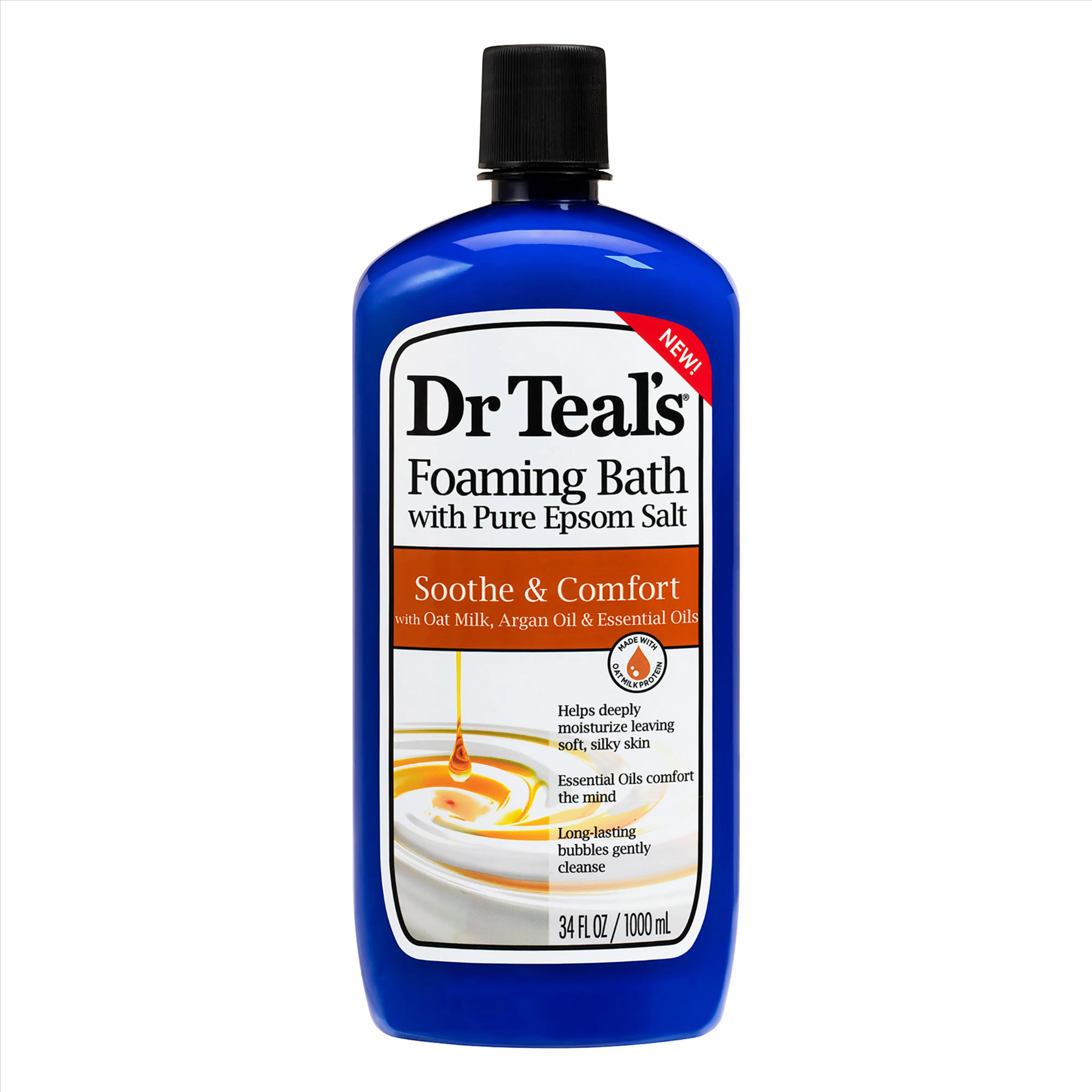 Dr Teal's Foaming Bath With Pure Epsom Salt Oat Milk & Argan Oil 1000ml