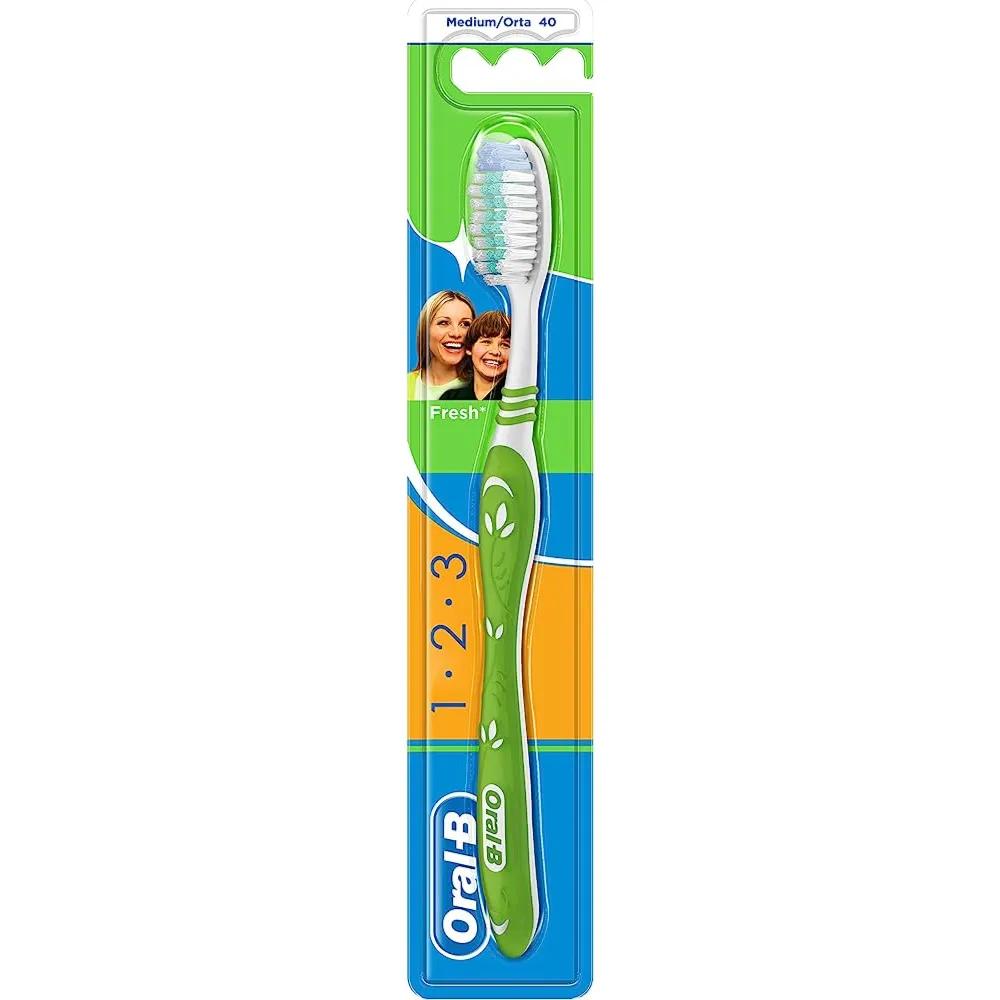 Oral B 1.2.3 Fresh Tooth Brush 1's Medium