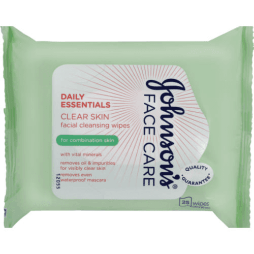 Johnson& Johnson Clear Skin Wipes For Combination Skin