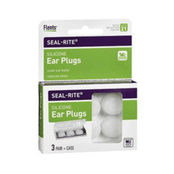 Flents Silicone Ear Plugs Seal Out Water NRR 21 3 Pair + Case