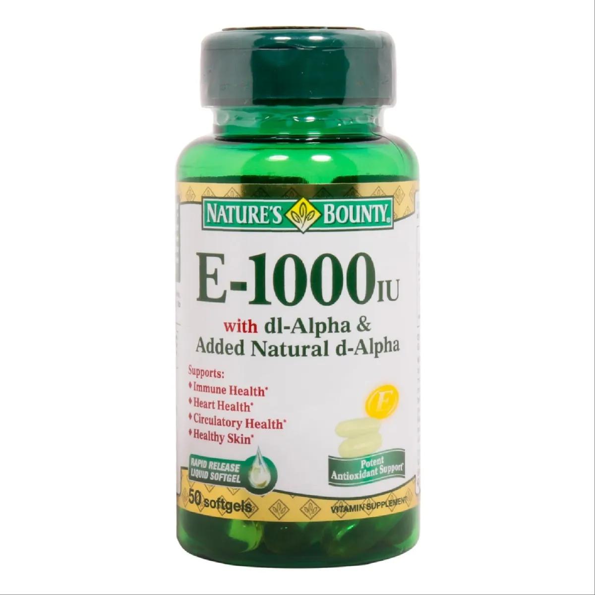 Nature's Bounty Vitamin E-1000 Mg Softgel 50