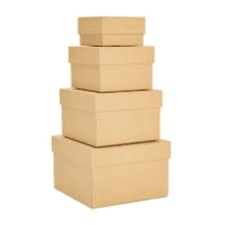 Small 4 Pieces White Brown Gift Box Reds Description For Size