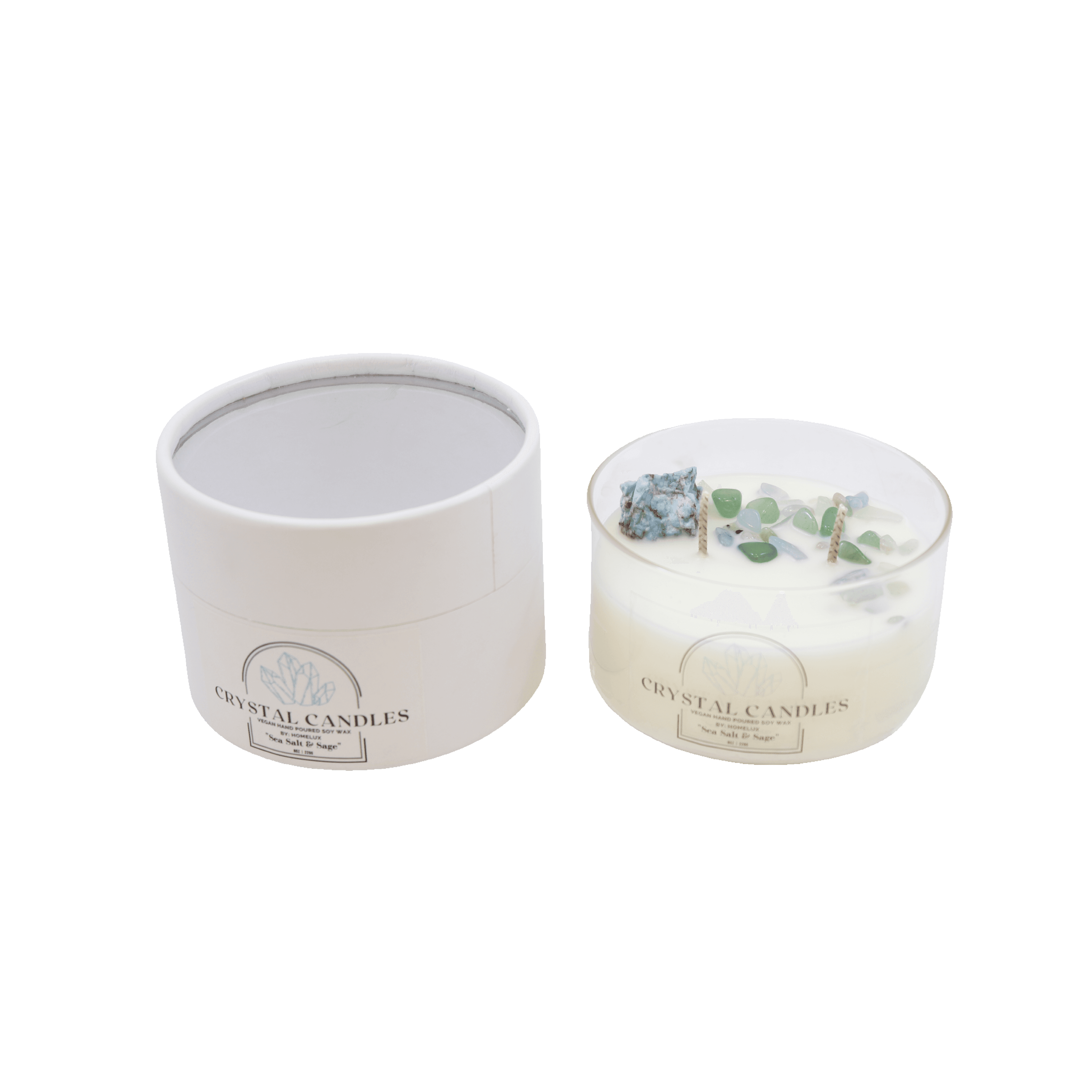 Crystal Candles Sea Salt & Sage 9-7