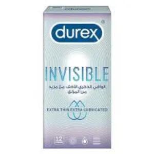 Durex Invisible Extra Lubricated Condom 12's