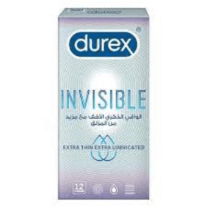 Durex Invisible Extra Lubricated Condom 12's