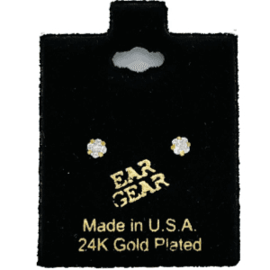 Ear Gear Earrings 24K Gold Plated Model 585