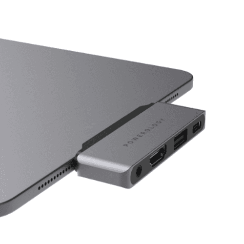 Powerology 4In1 Usb-C With Hdmi/Usb/Aux