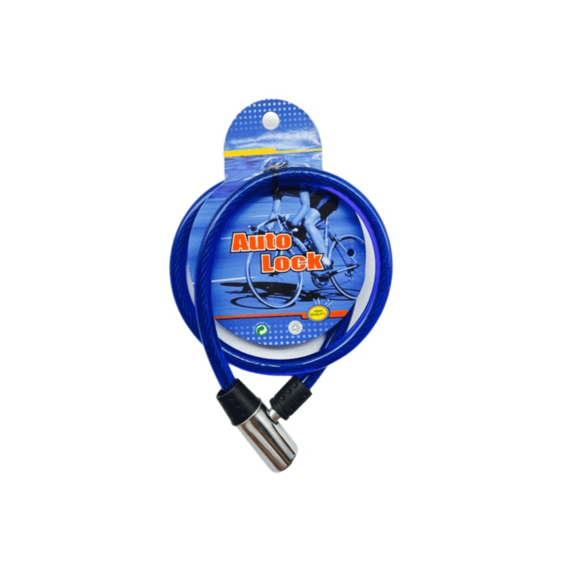 Bicycle Lock With Key Blue Colour - 10948