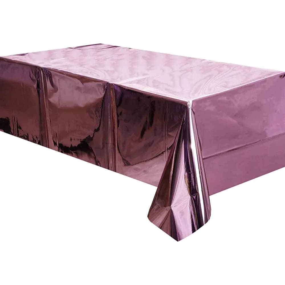 Table Cover Metallic Pink 54 x 72 Inches