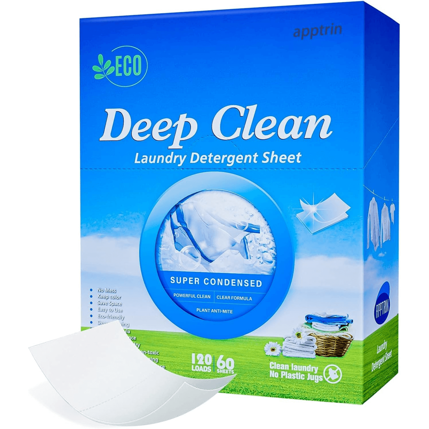 APPTRIN Laundry Detergent Sheets: Concentrated, Eco-Friendly, and Portable