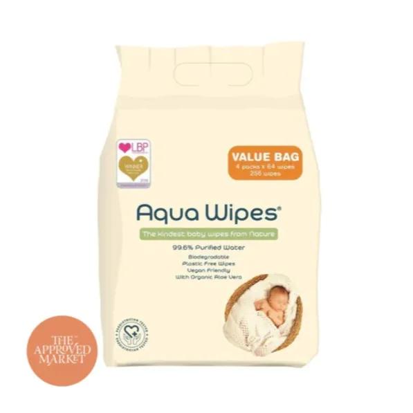 Aqua Wipes Value bag - 4 x 64 Pack