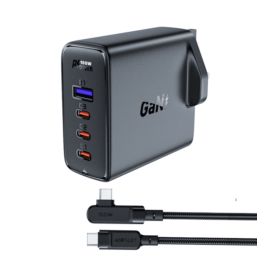 ACEFAST 100W GaN Wall Charger with Type C Cable