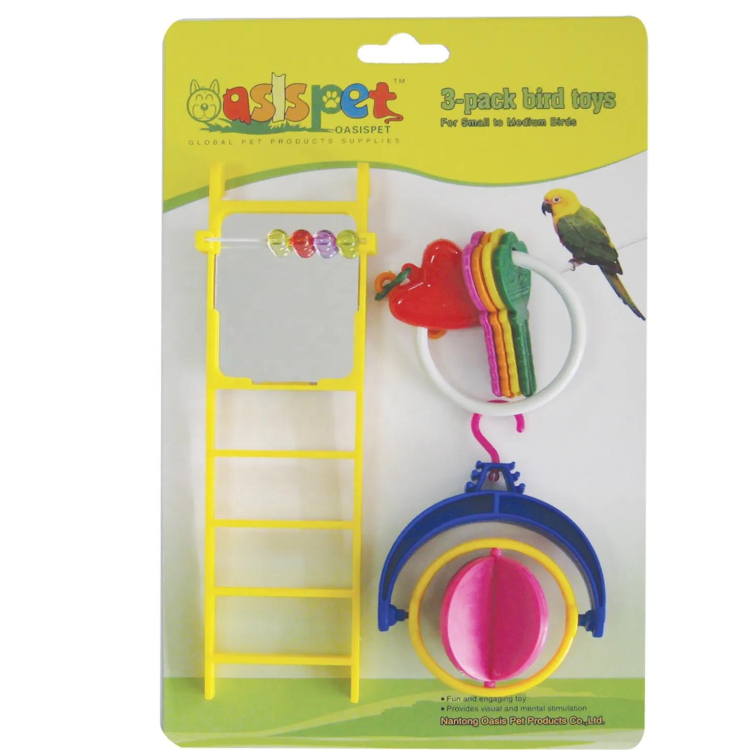 Oasispet 3 Pack Bird Toys For Small And Medium Birds