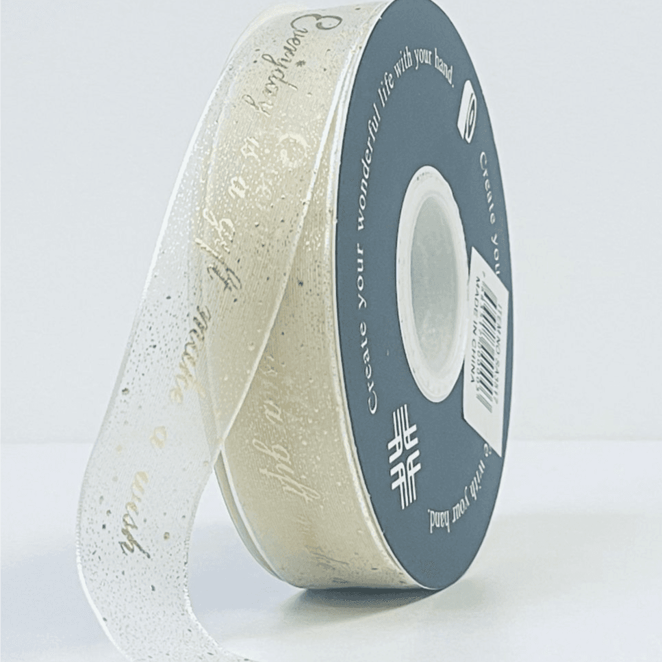 Everything Is A Gift Make A Wish Organza Ribbon 16 meters black ribbon