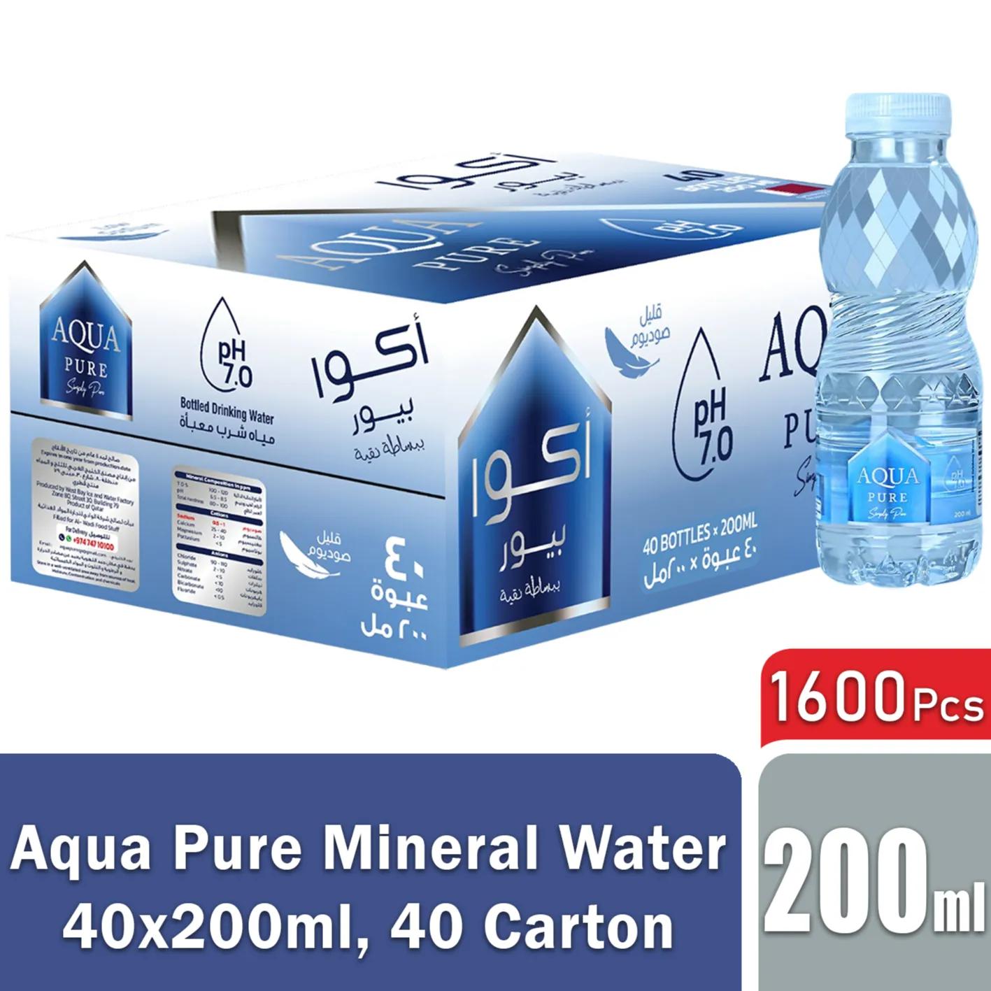 Aqua Pure Mineral Water 40x200ml, 40 Carton