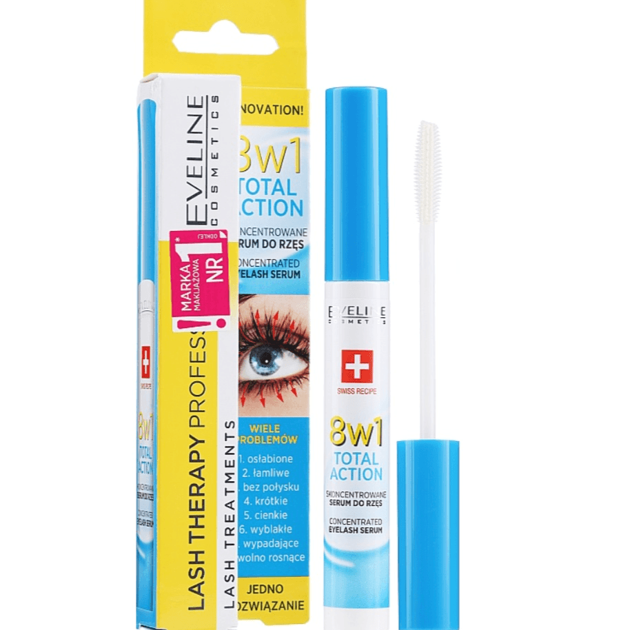 Eveline 8w1 Total Action Concentrated Eyelash Serum 10ml