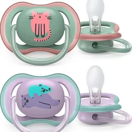 Philips Avent Ultra Air Sterilised Pacifier With Animal Shapes 6-18 Months