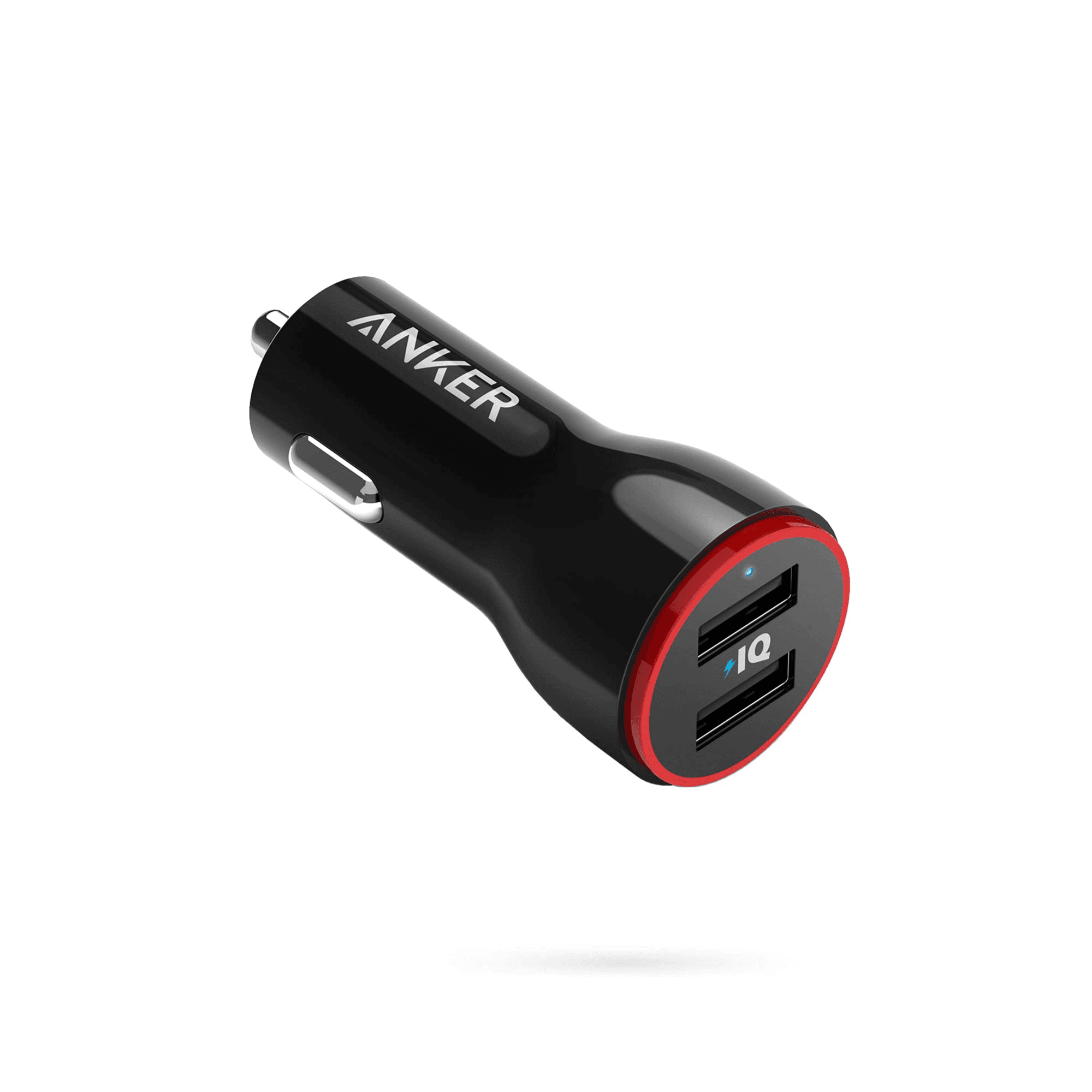 Car Charger Anker Powerdrive 2 With Micro To Usb Cable 3Ft Black