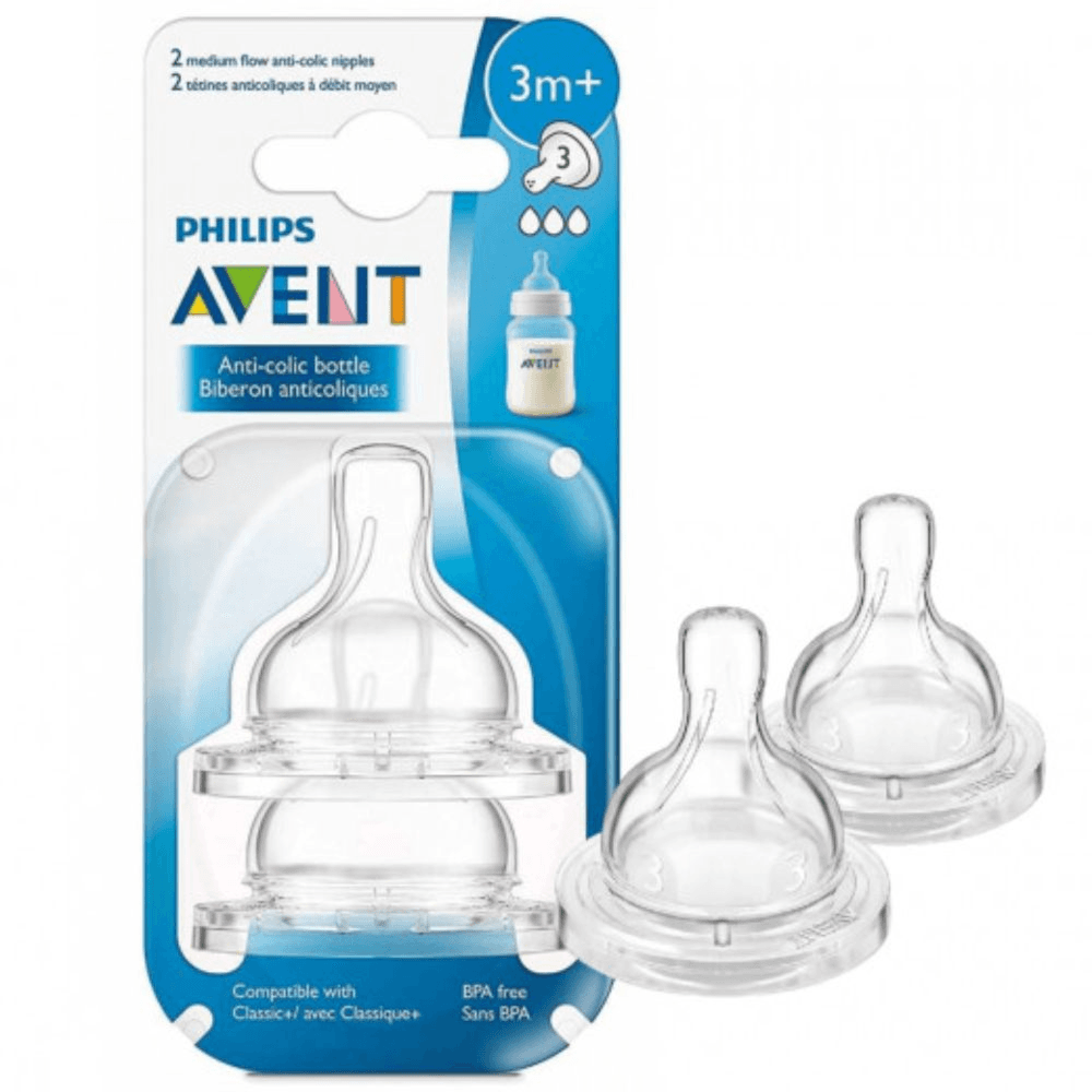 Philips Avent Classic Anti-colic Nipple set of 2, 3+