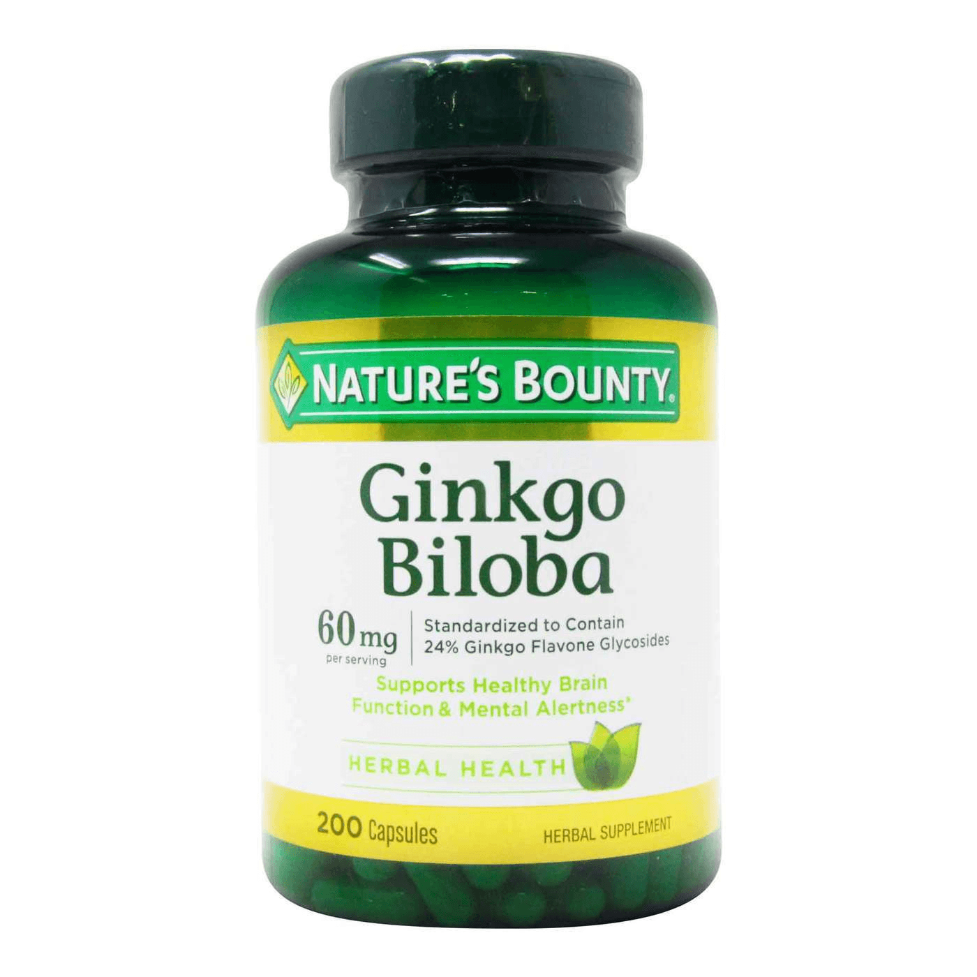 Natures Bounty Ginkgo Biloba 60mg Capsules 200's