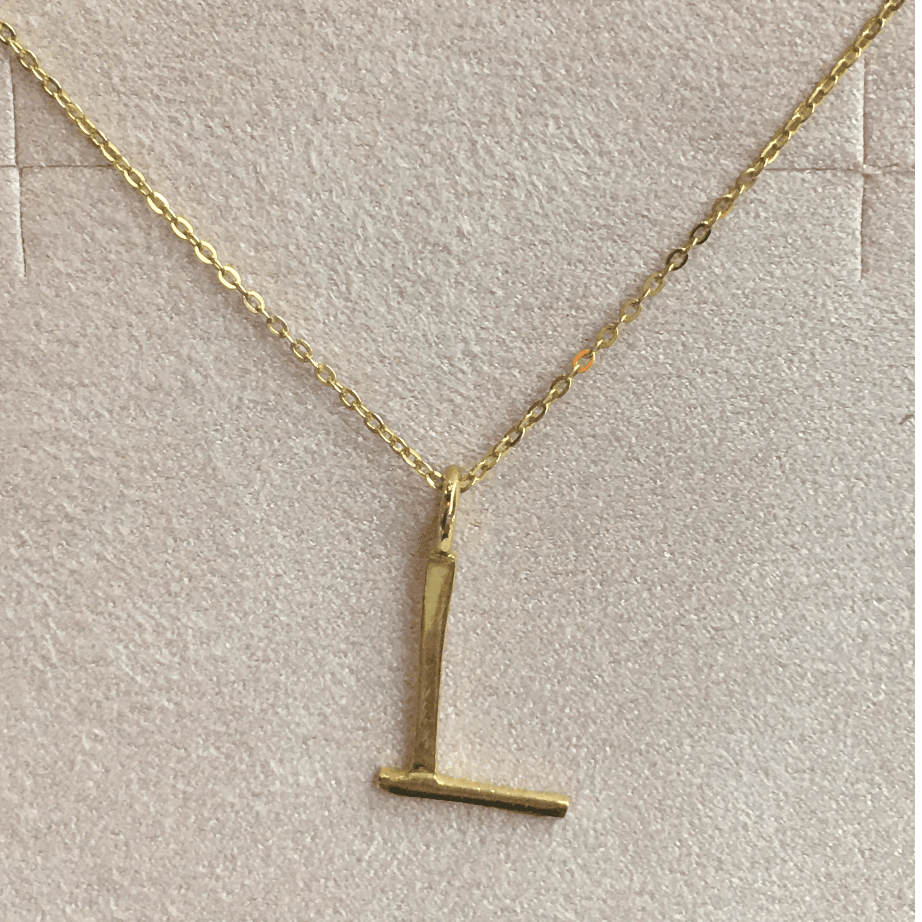 Necklaces - SL000769 N (Gold Color Letter L)  