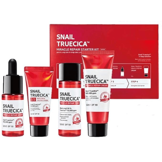 Snail Truecica Miracle Repair Starter Kit, 4 Piece Kit