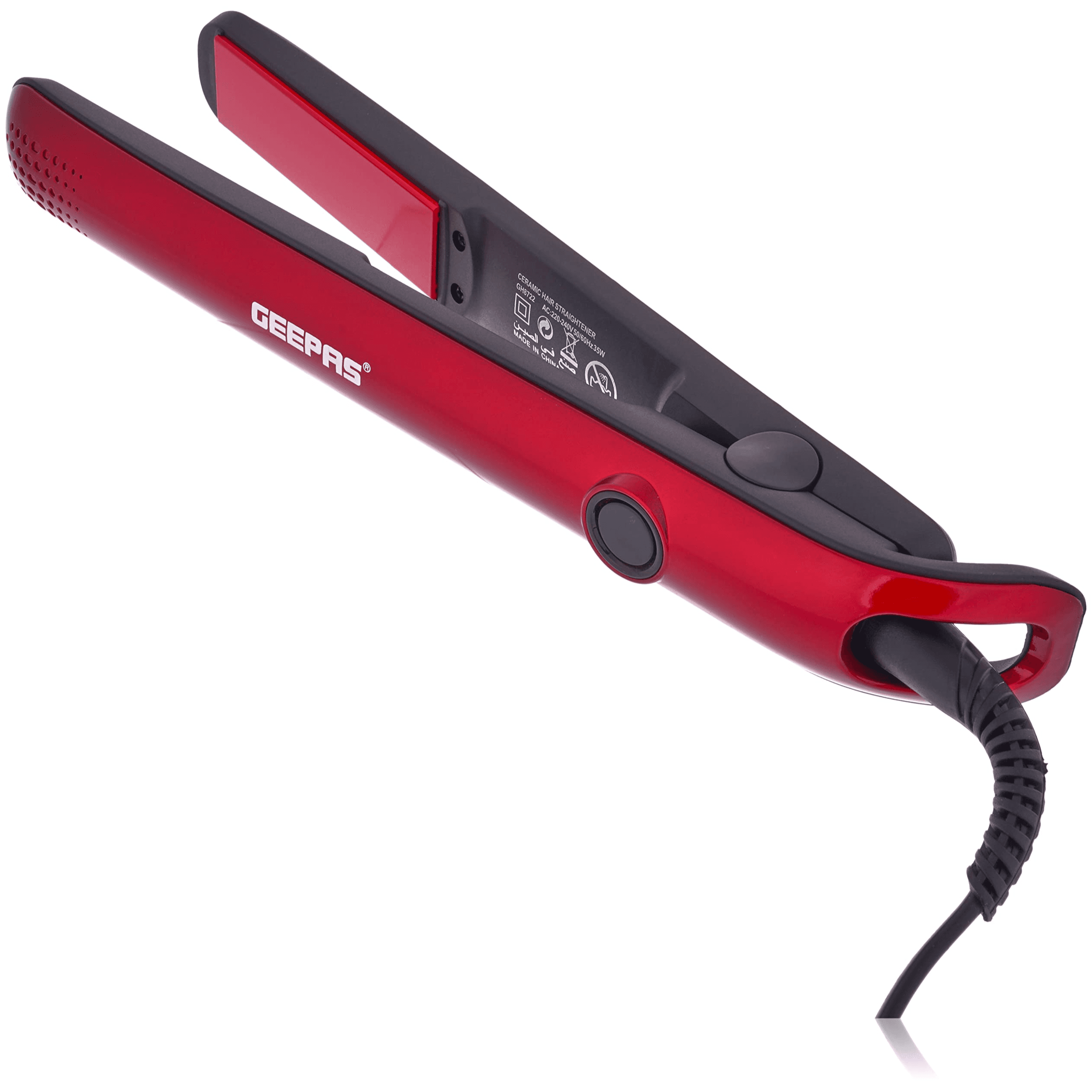 Geepas Gh8722 Ceramic Hair Straightener – Red