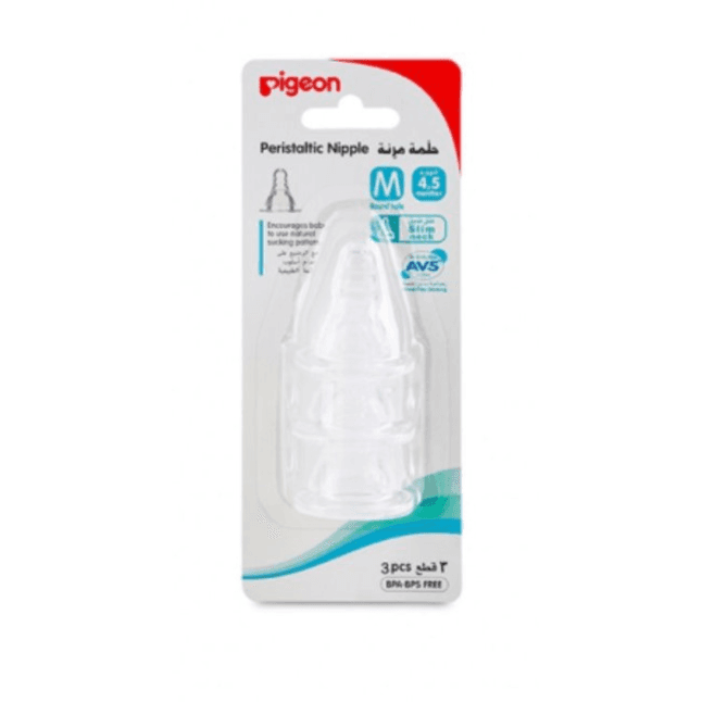 Pigeon Peristaltic Nipple 4,5M+ 3 PCS Medium