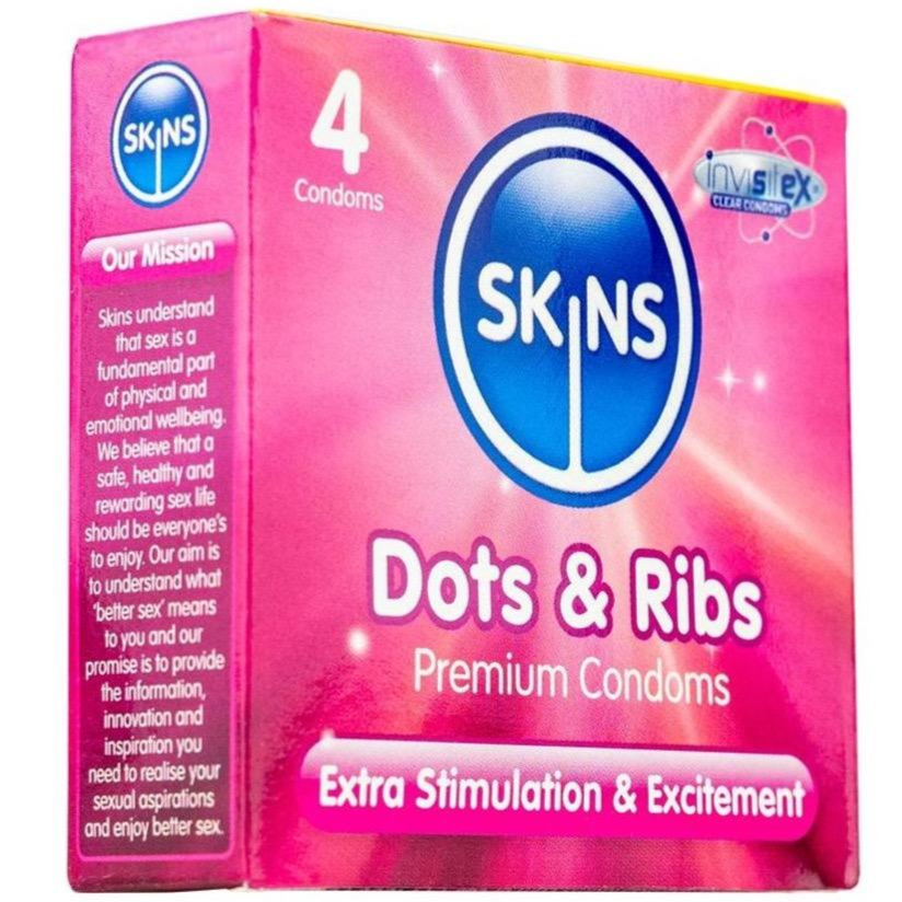 Skins Dots& Ribs 4 Condoms