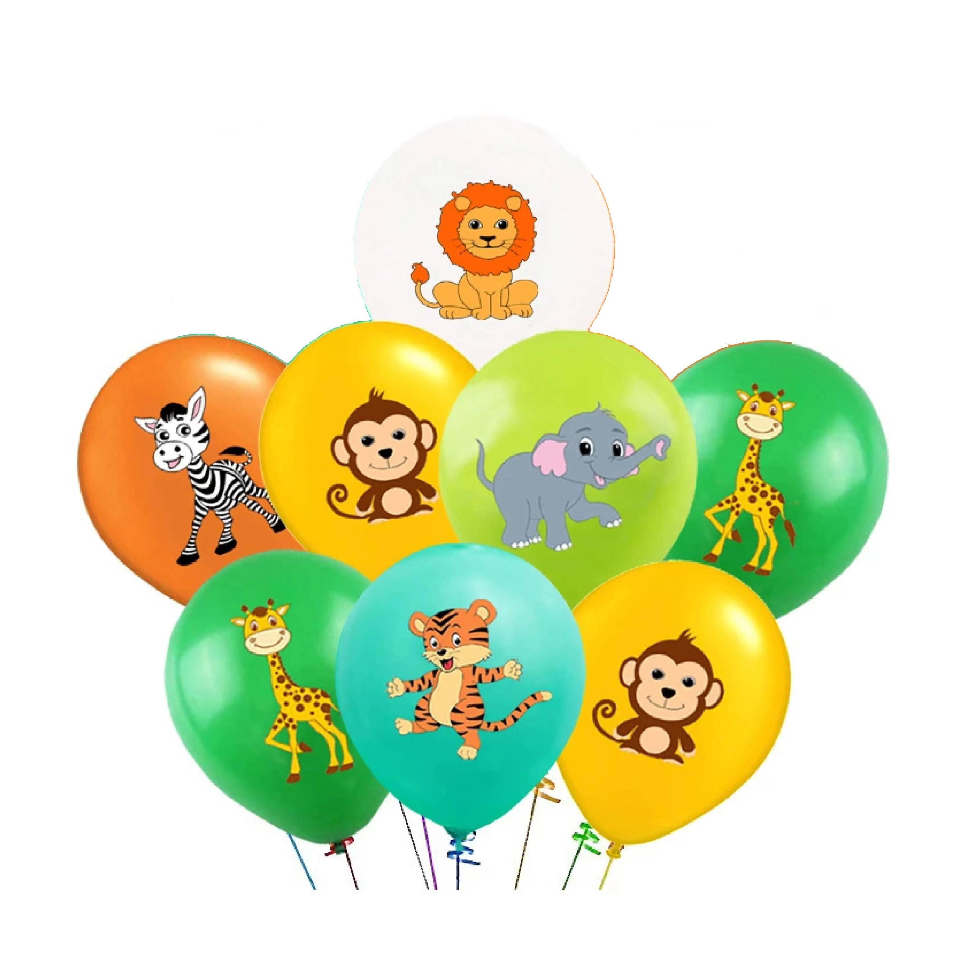 Safari Latex Balloons Set Of 8pcs ( Helium )