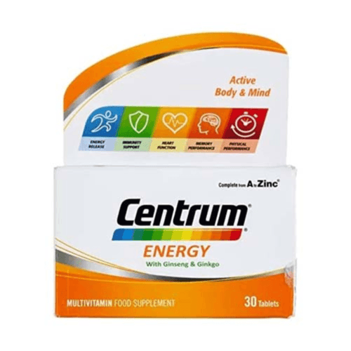 Centrum Energy With Ginseng & Ginkgo - 30 Tablets No.2044