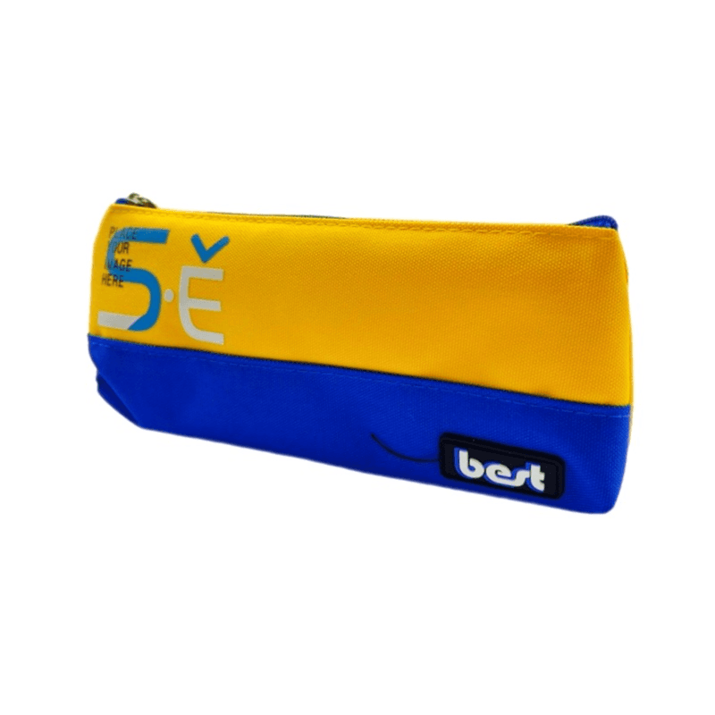 Best Luxurious Fabric Pencil Case blue yellow Colour - 12047