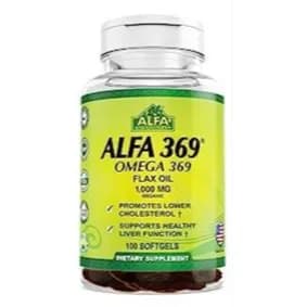 Alfa 369 Omega 369  Flax Oil 1000 Mg 100's