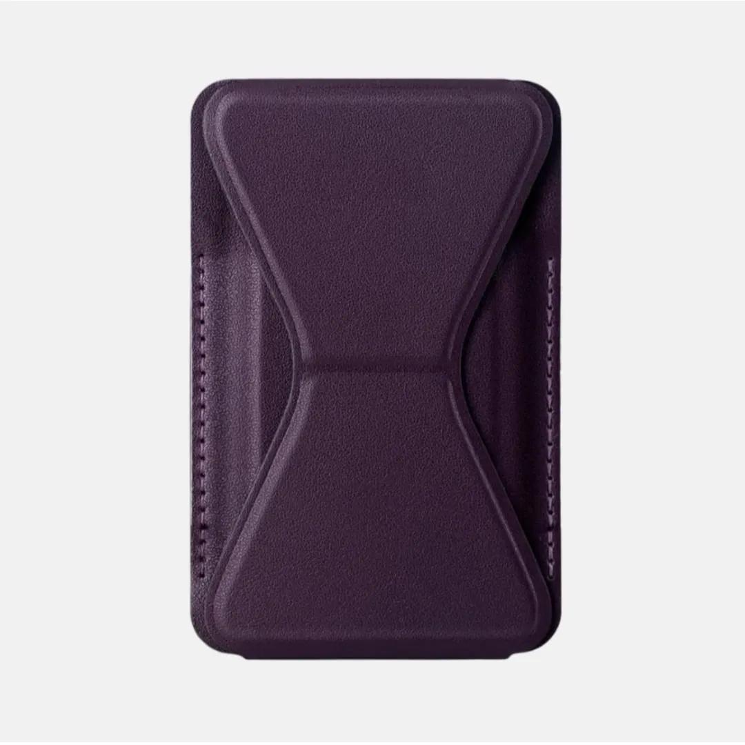 Mobile Card Wallet Phone Grip Color Dark Burgundy