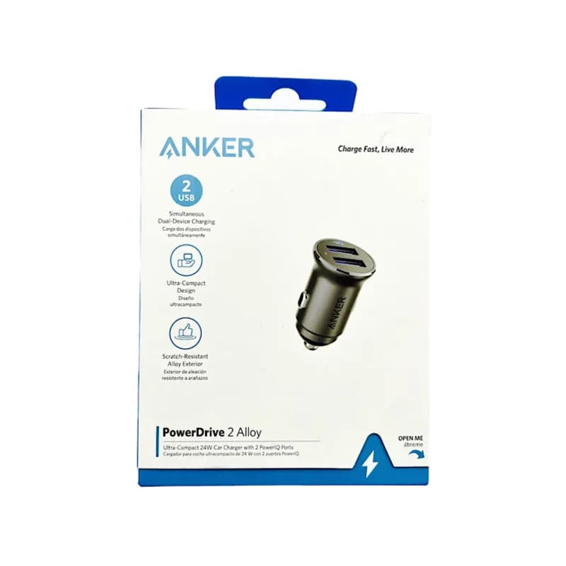 Anker Powerdrive 2 Alloy Metal Mini Car Charger - 8389