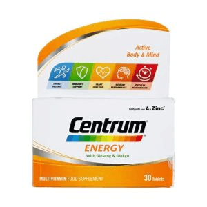 Centrum Energy With Ginseng & Ginkgo 30 Tablets