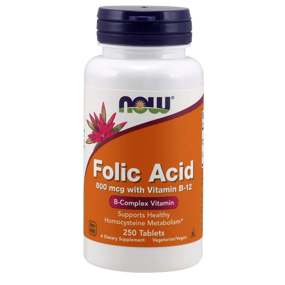Now Folic Acid 800 Mcg 250 Tablets
