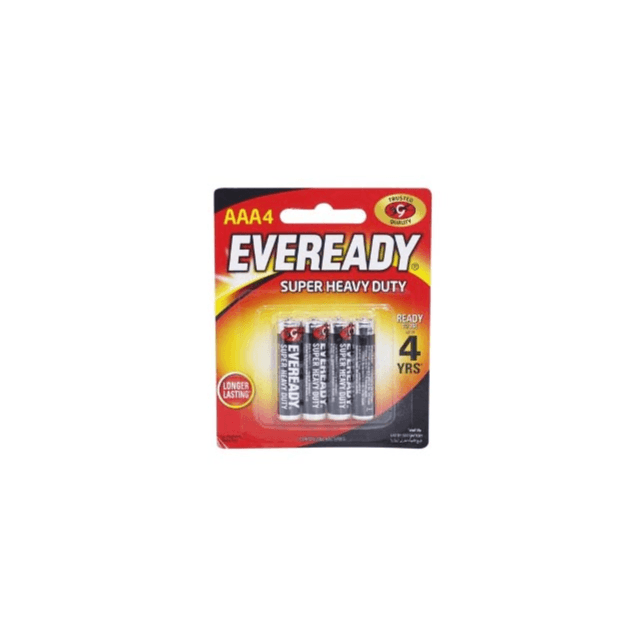 AAA4 Eveready Super Heavy Duty Batteries 4 Pieces