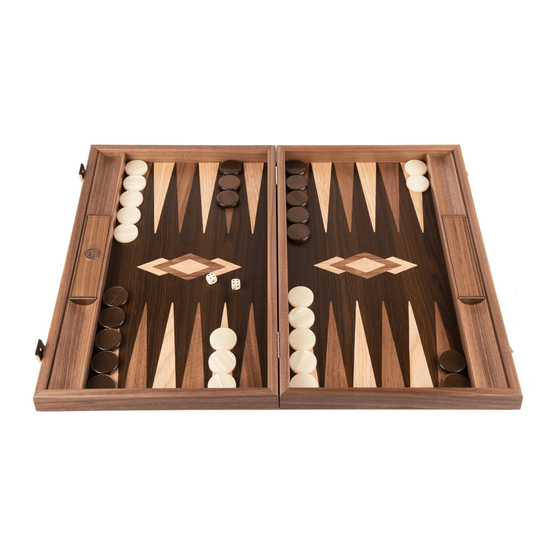 Walnut Natural Tree Trunk Backgammon