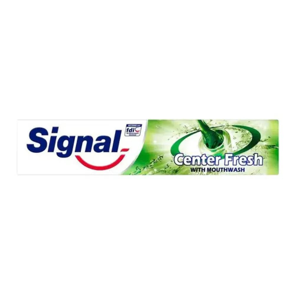 Signal Center Fresh With Mouthwash 134g