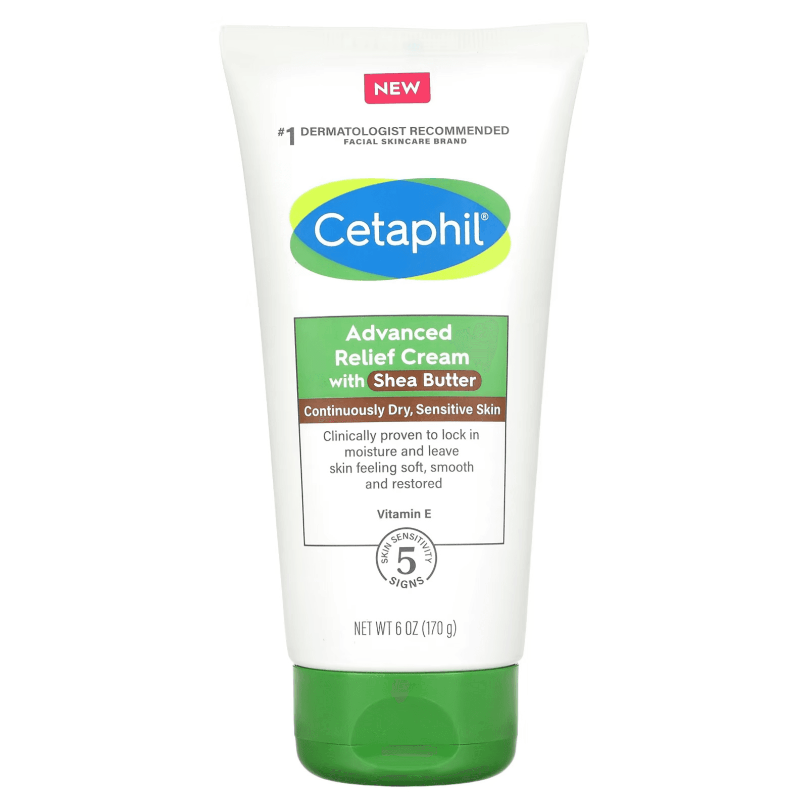 Cetaphil Advanced Relief Cream with Shea Butter For Continuously Dry, Sensitive Skin 170g