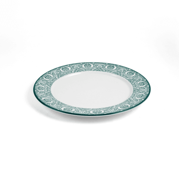 Che Brucia Flate Plate 9" / 22.5cm Green Arabesque/d03-094