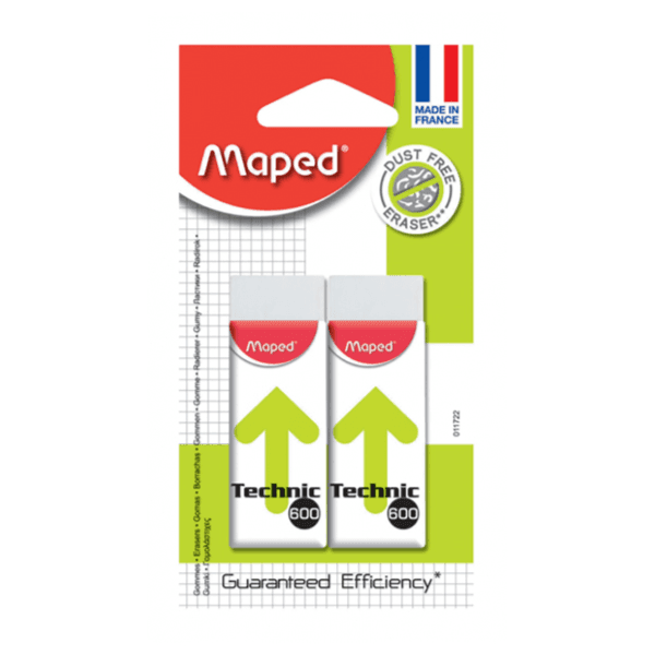 Maped Eraser Technic 600 Pack Of 2 (Ermd01)